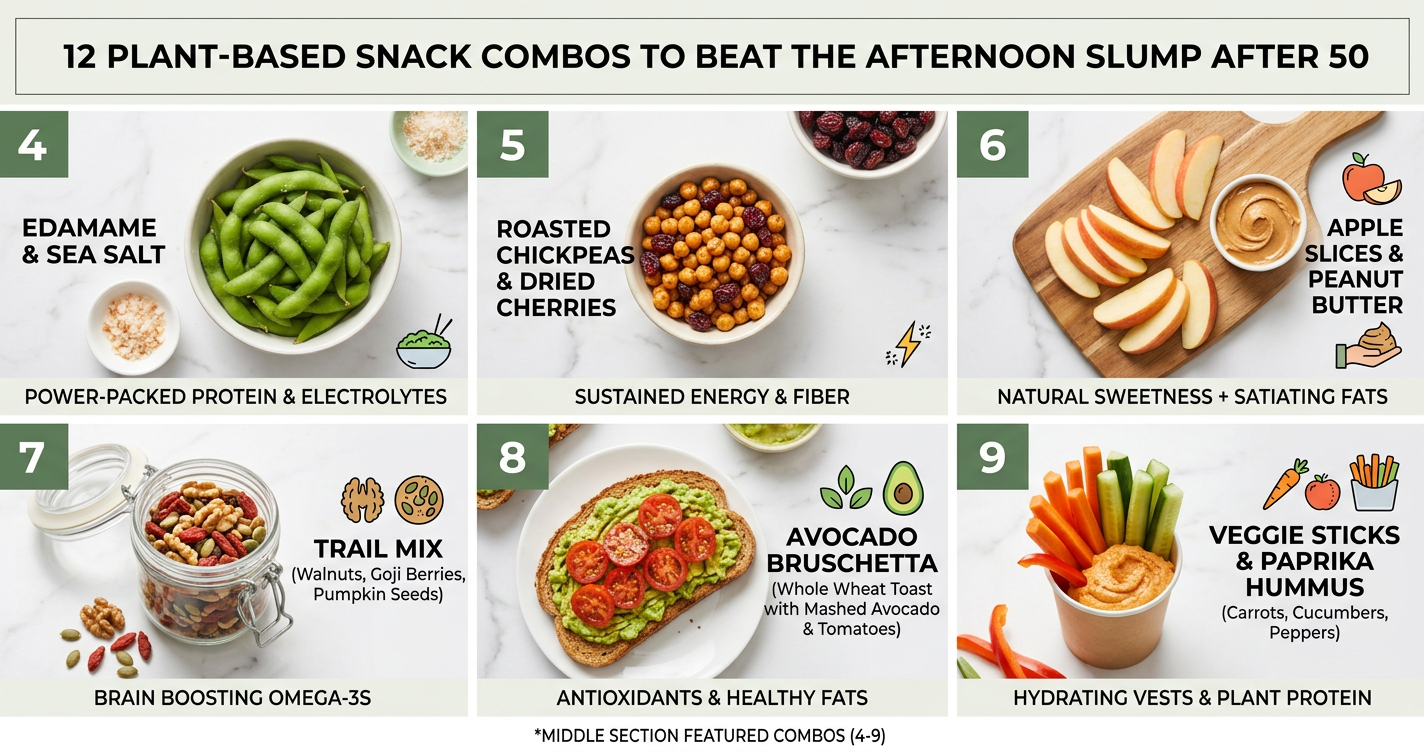 12 Plant‑Based Snack Combos to Beat the Afternoon Slump After 50 illustration