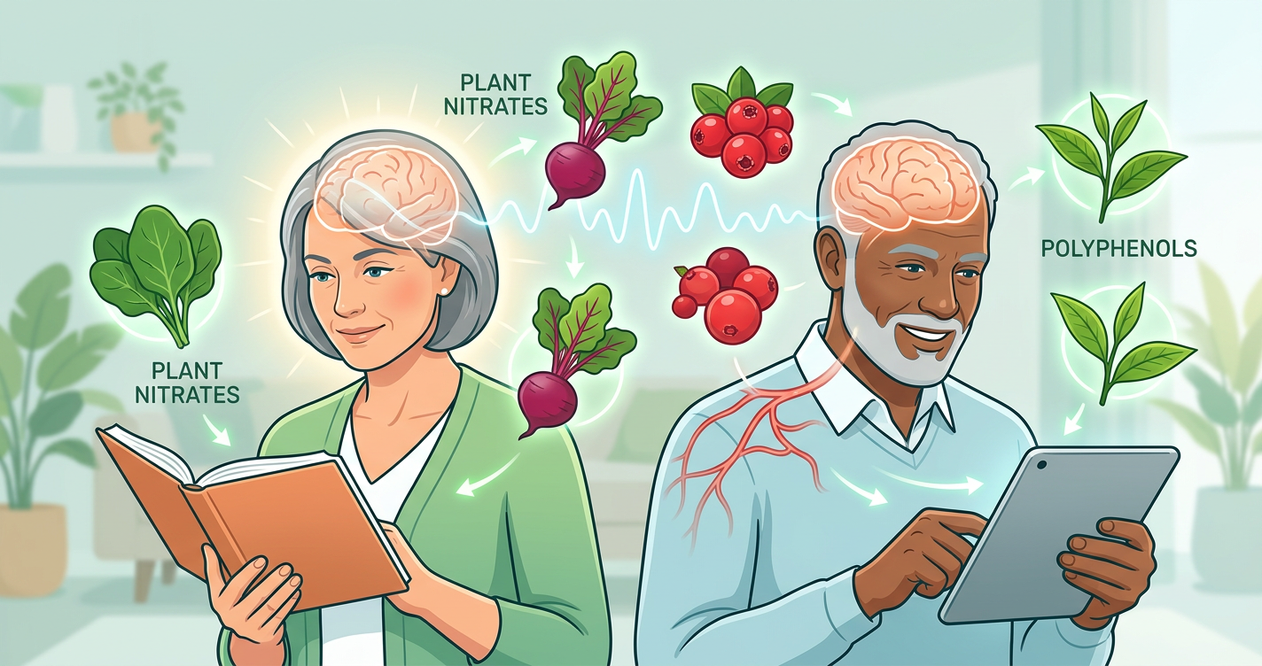 Sharper Focus After 50: How Plant Nitrates and Polyphenols Improve Cerebral Blood Flow and Cognitive Energy illustration