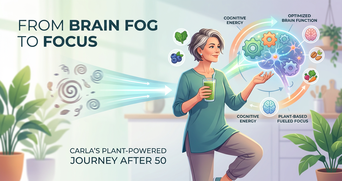 From Brain Fog to Focus: Carla’s Plant‑Powered Weight‑Loss Journey After 50 (and the Science of Cognitive Energy) illustration