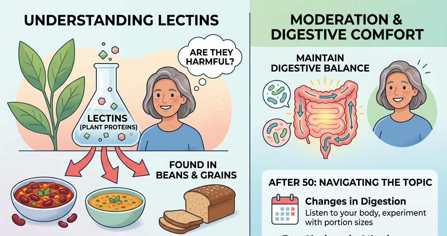 Lectins and Digestion After 50: What’s Hype, What’s Helpful, and How to Enjoy Beans and Grains Without the Bloat illustration