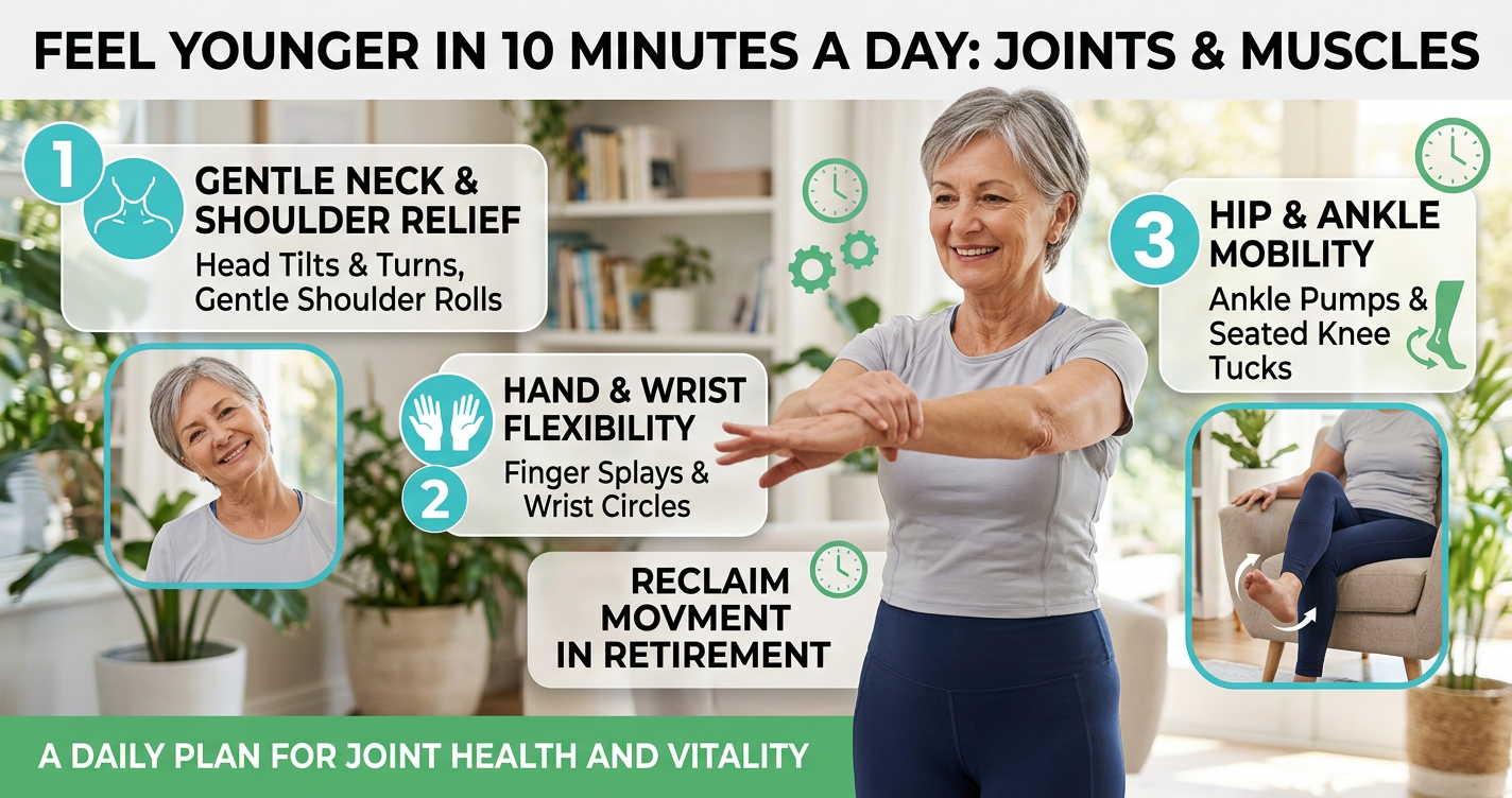 Feel Younger in 10 Minutes: A Daily Micro‑Movement Plan for Joints and Muscles in Retirement illustration