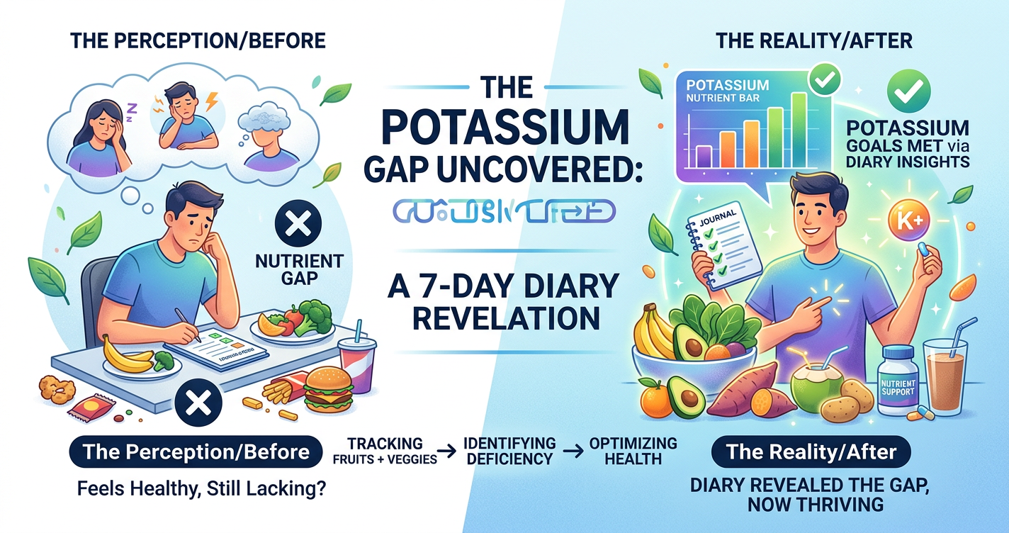 The Hidden Potassium Gap: A 7‑Day Fruits and Vegetables Diary That Proved Why You Need Nutrient Support illustration