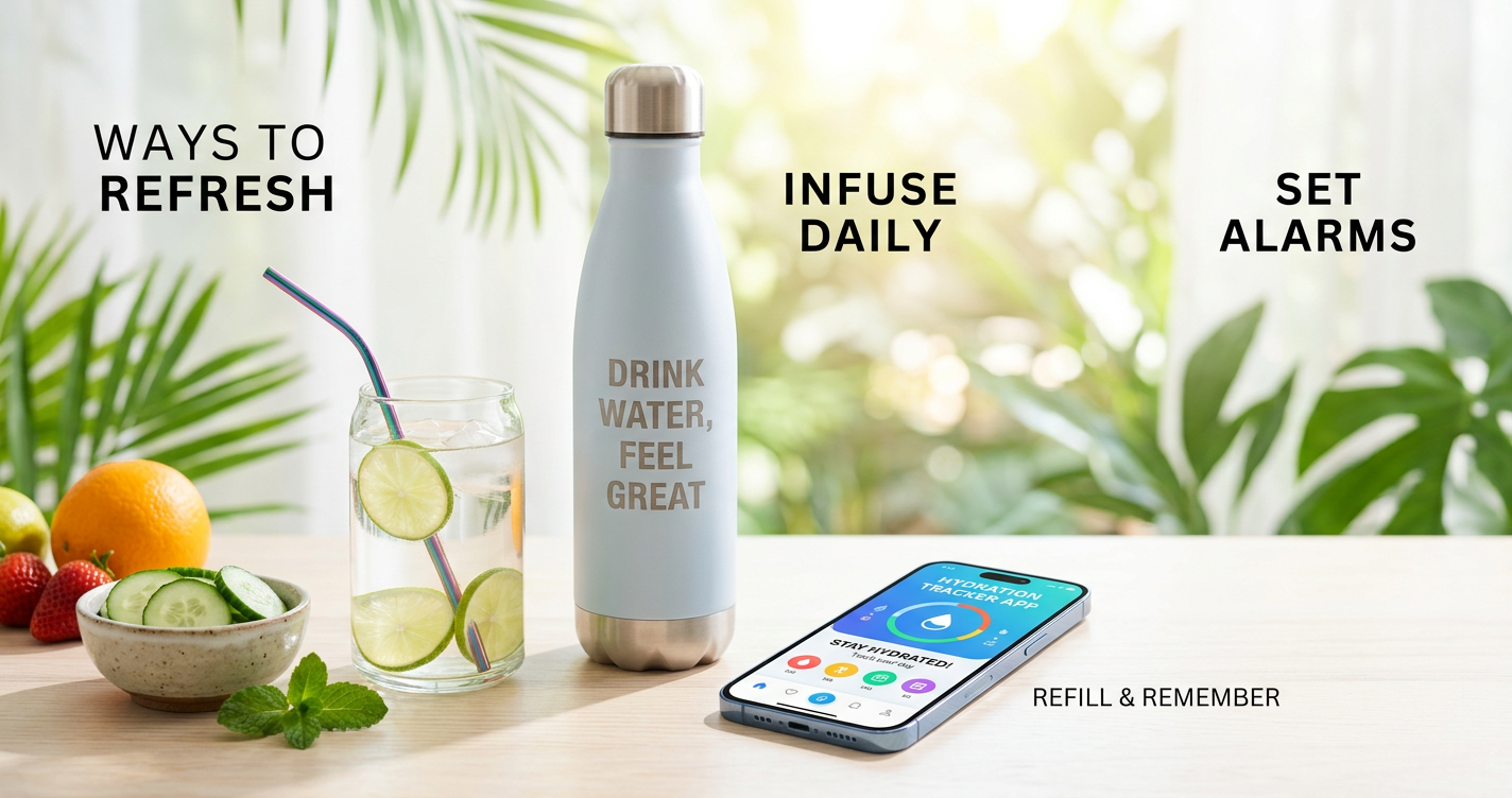 beat the summer heat: ways to stay hydrated in warmer weather and why its important to stay hydrated illustration