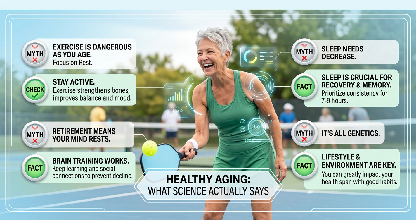 Healthy Aging Myths: What Science Actually Says illustration