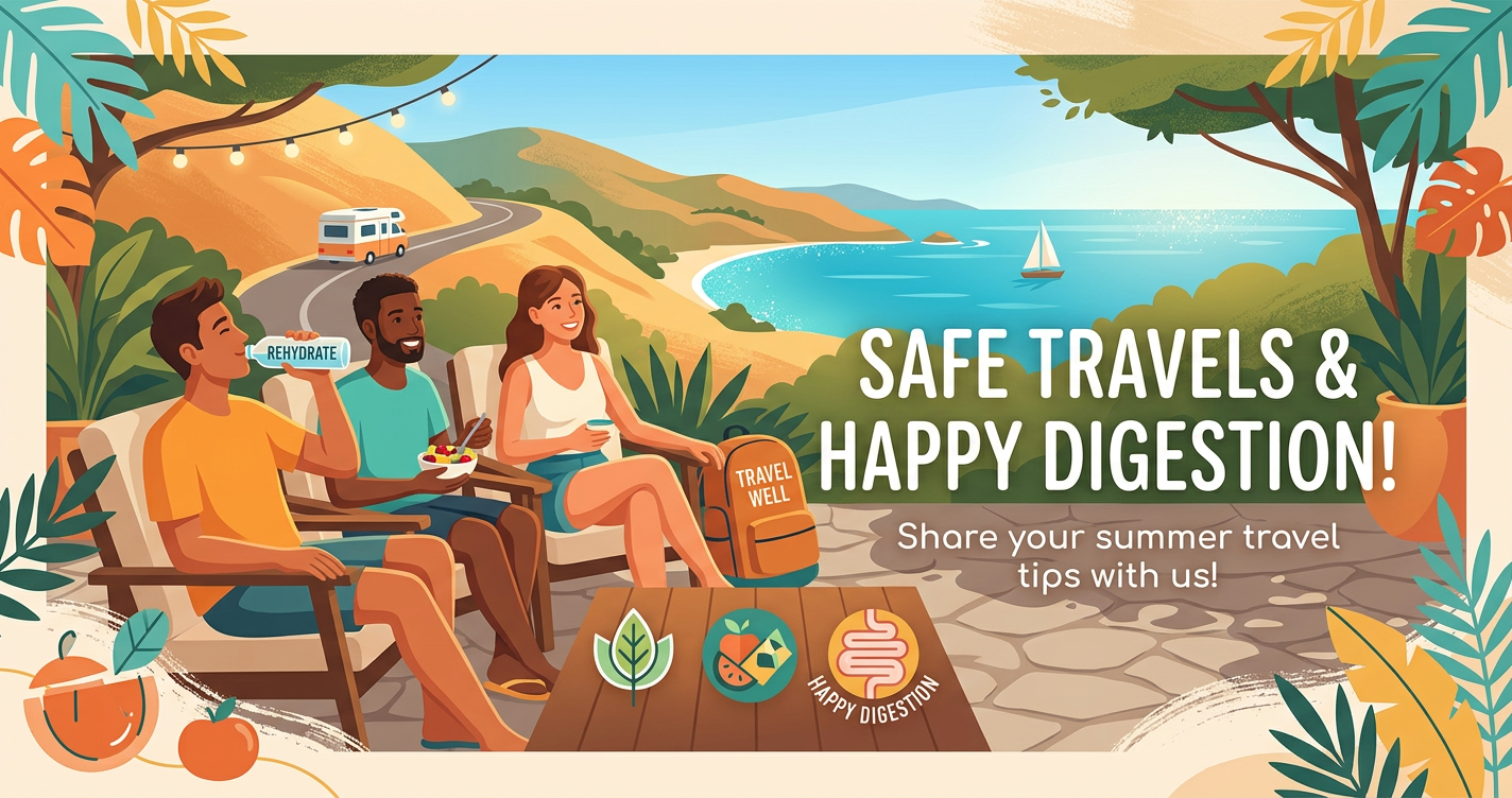 Traveling This Summer? Tips for Maintaining Healthy Digestion on the Go illustration