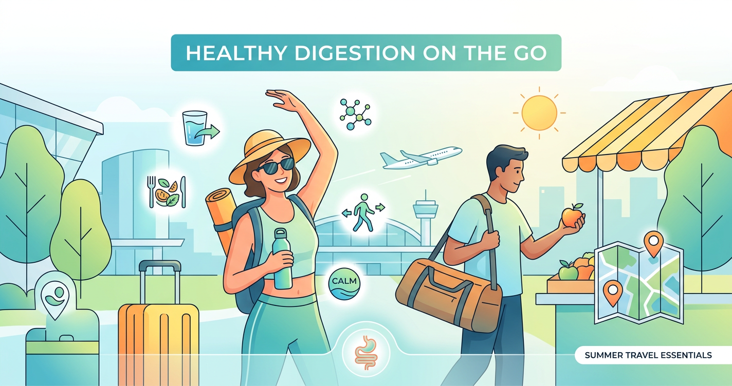 Traveling This Summer? Tips for Maintaining Healthy Digestion on the Go illustration