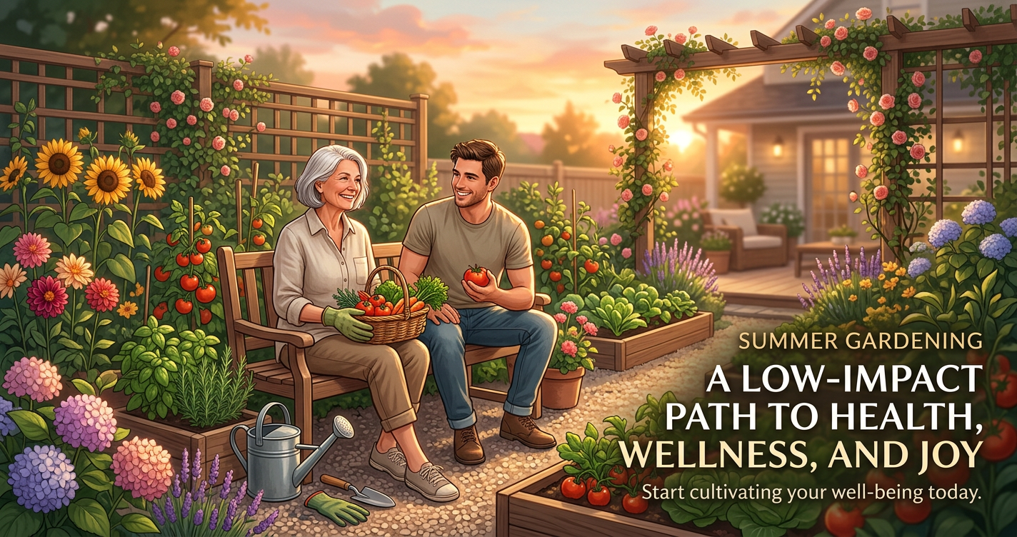 Summer Gardening: A Low-Impact Activity with Surprising Health Benefits illustration