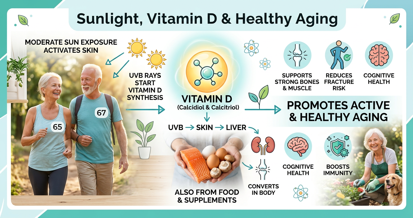 The Connection Between Sunlight, Vitamin D, and Healthy Aging illustration