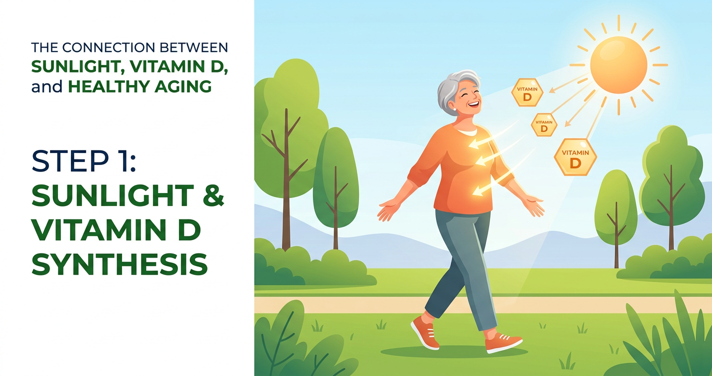 The Connection Between Sunlight, Vitamin D, and Healthy Aging illustration