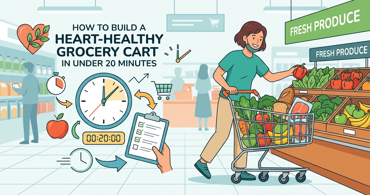 How to Build a Heart-Healthy Grocery Cart in Under 20 Minutes illustration