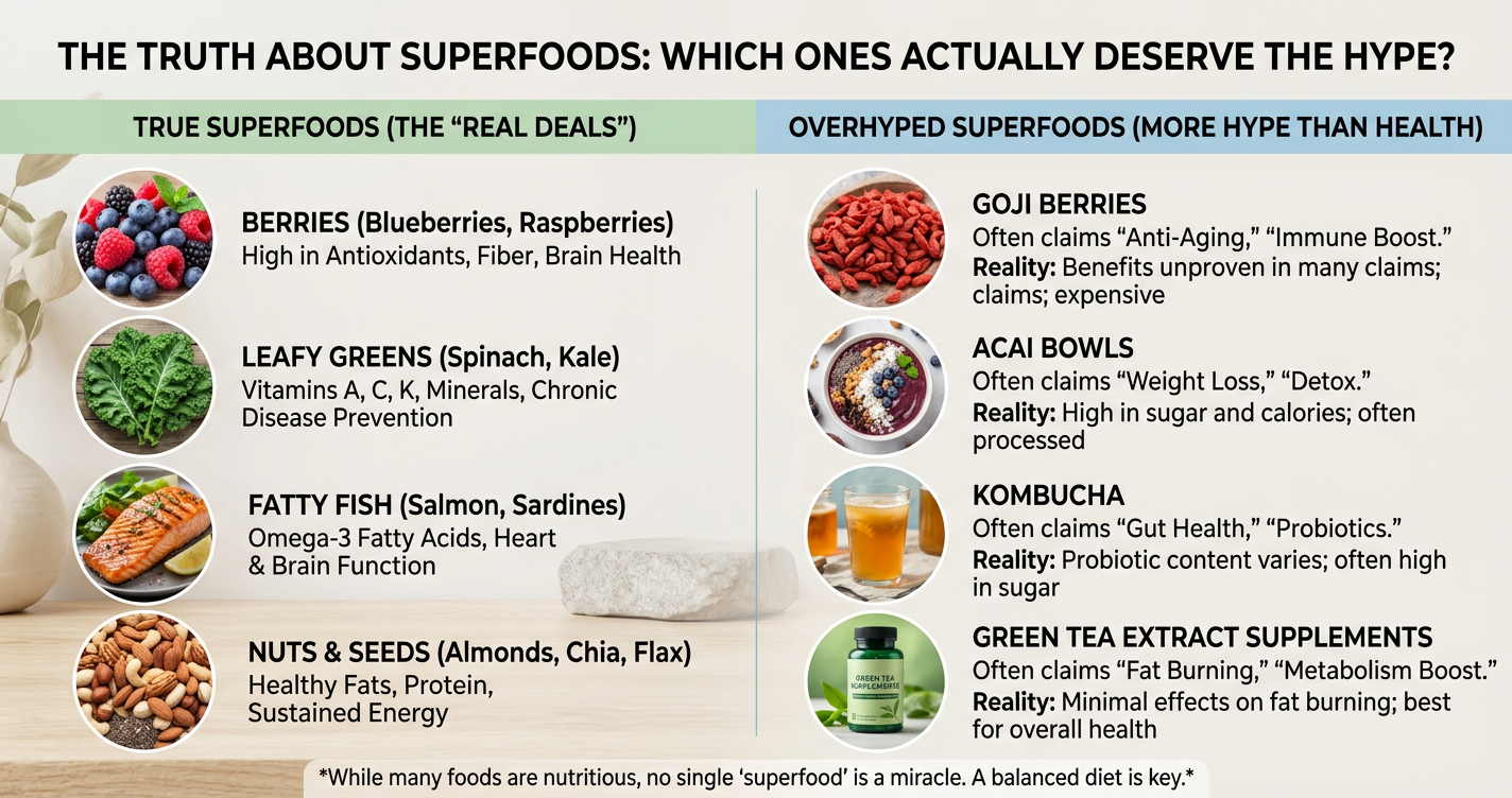 The Truth About Superfoods: Which Ones Actually Deserve the Hype? illustration