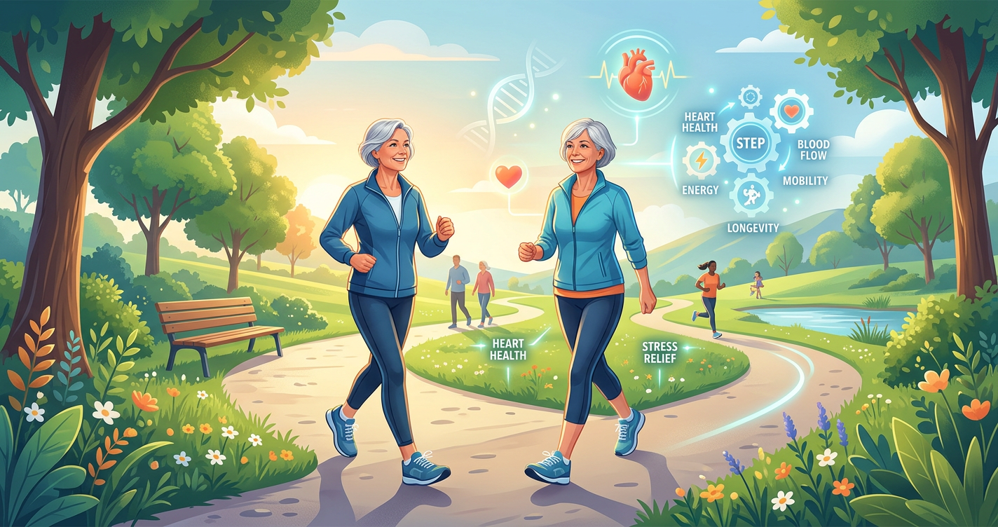 Why Walking May Be the Most Underrated Exercise for Longevity illustration