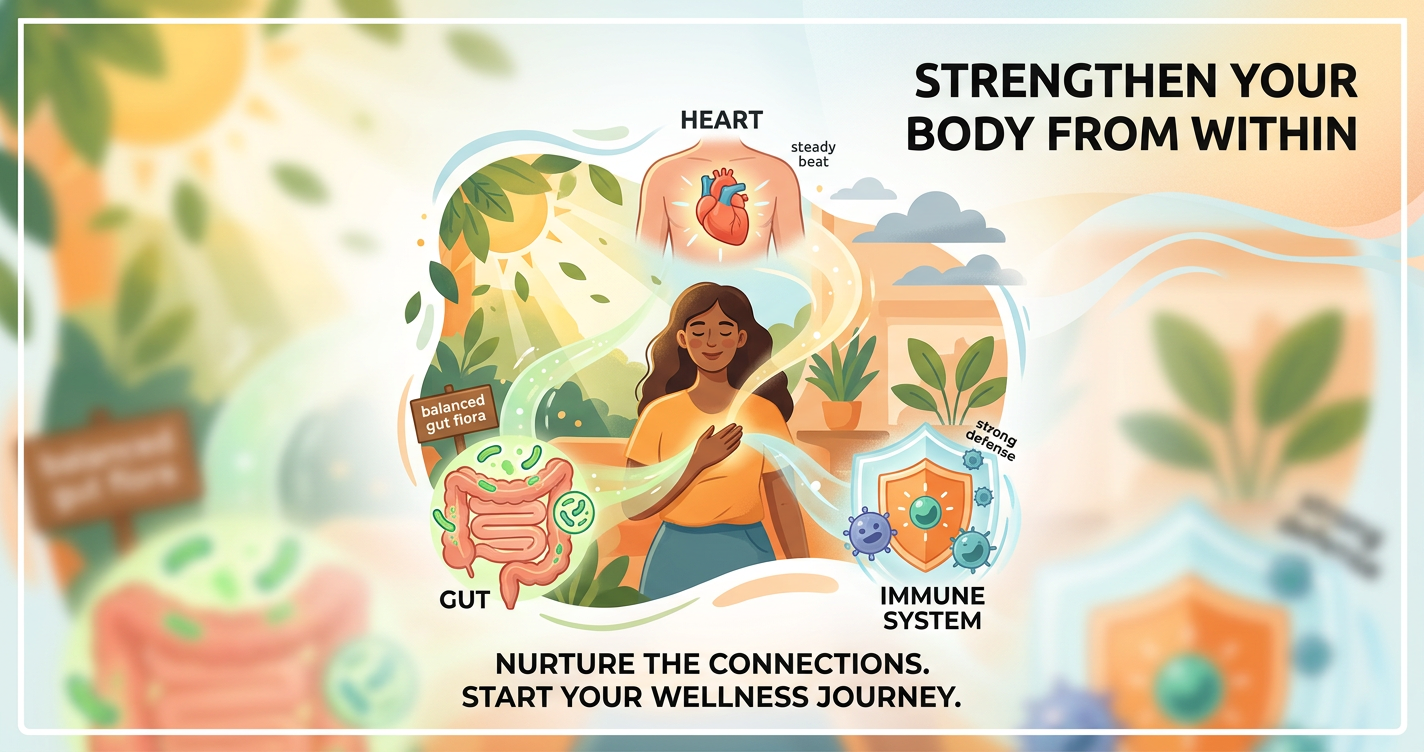 How Chronic Stress Can Affect Your Gut, Heart, and Immune System illustration