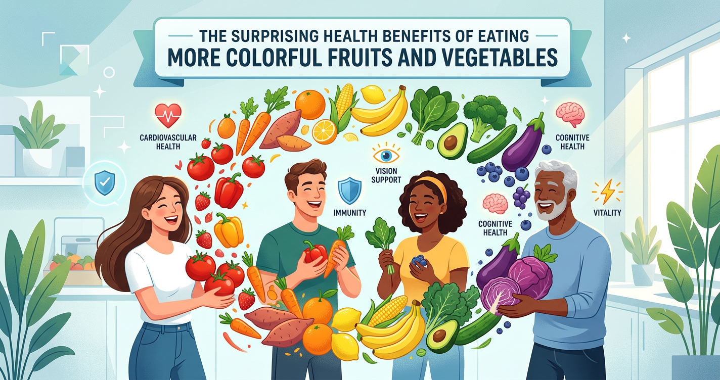 The Surprising Health Benefits of Eating More Colorful Fruits and Vegetables illustration