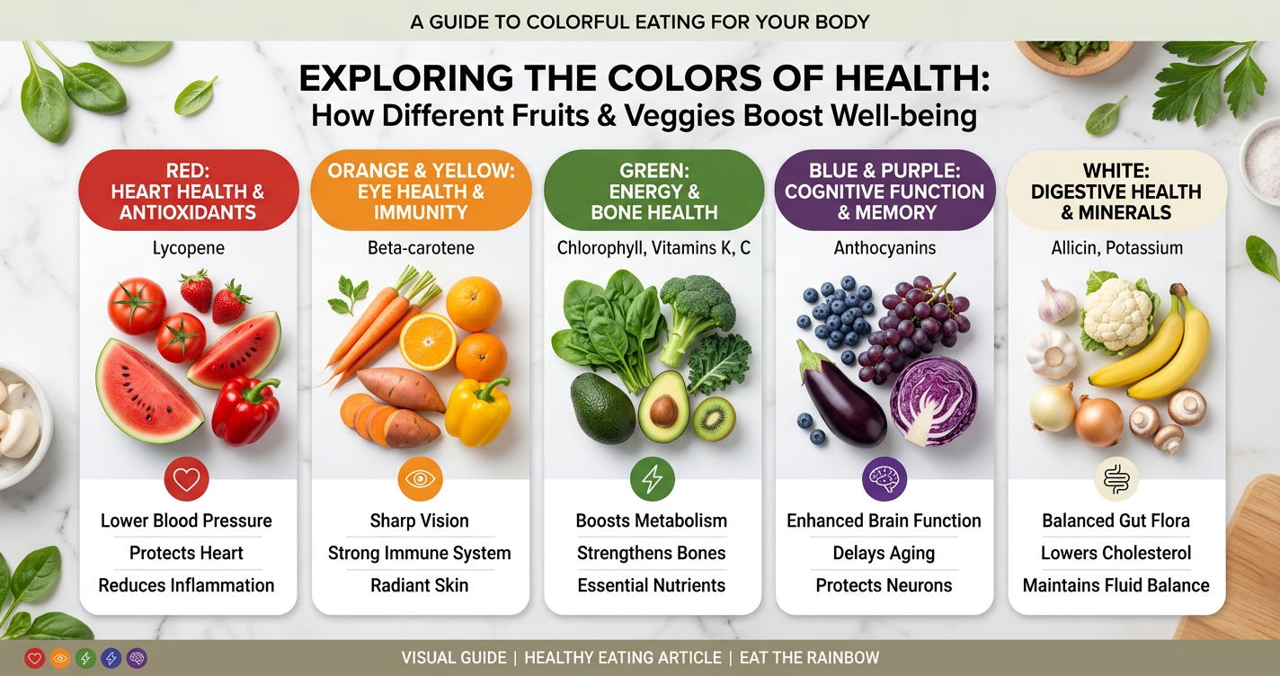 The Surprising Health Benefits of Eating More Colorful Fruits and Vegetables illustration