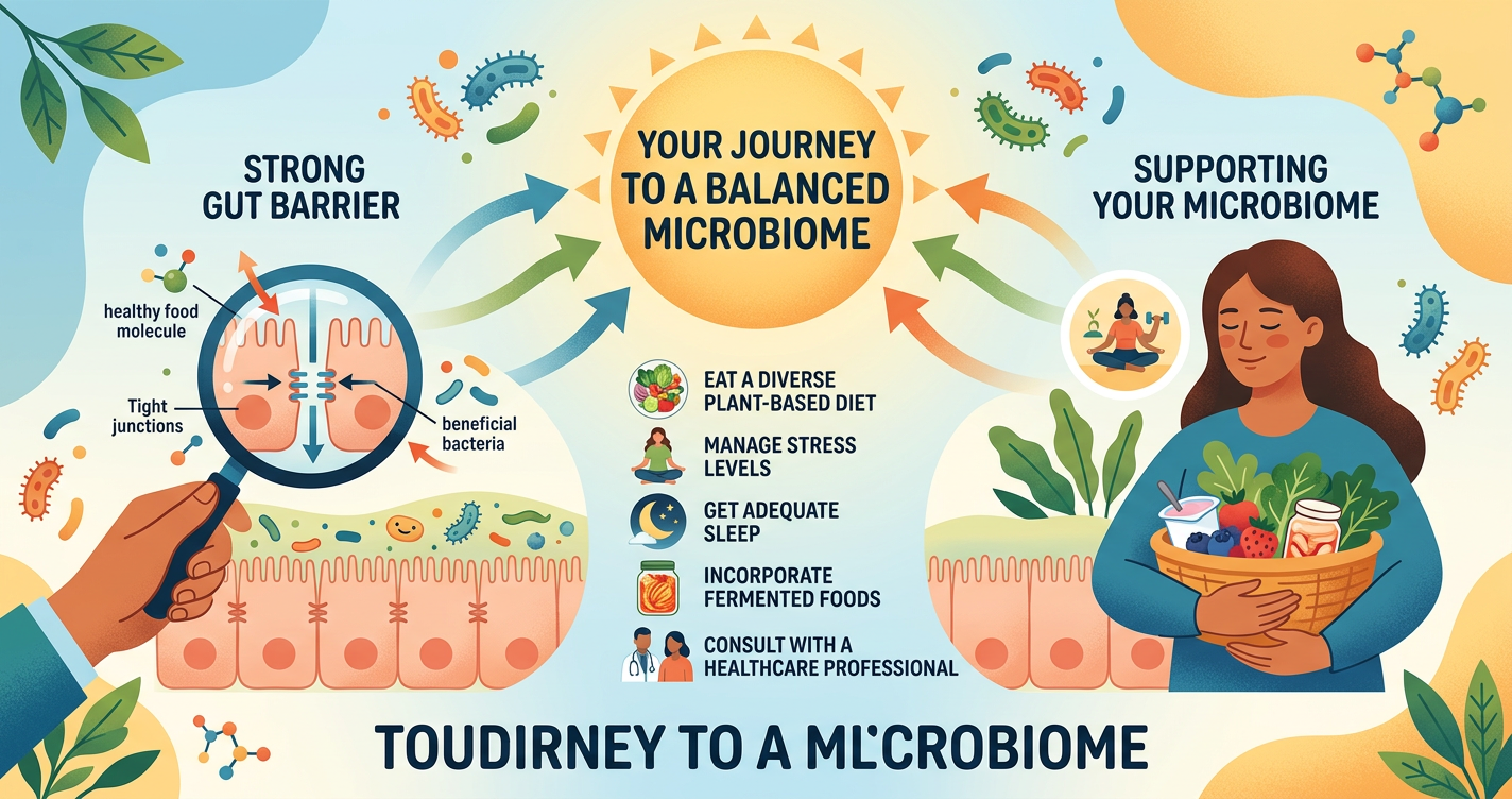 The Gut Barrier Explained: What “Leaky Gut” Really Means and How to Support Your Microbiome illustration