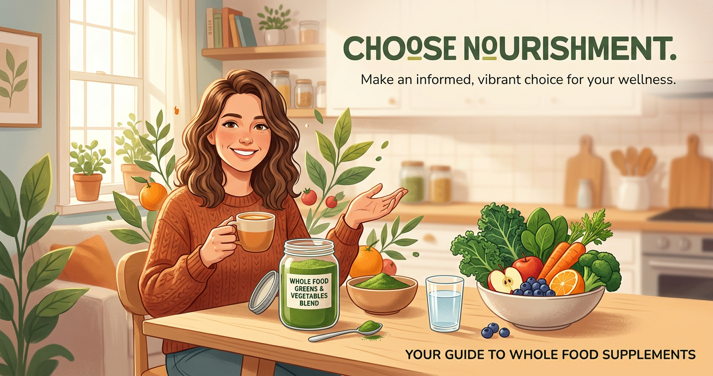 What Does “Whole Food Supplement” Actually Mean? A Guide to Greens, Fruits and Vegetable Blends illustration