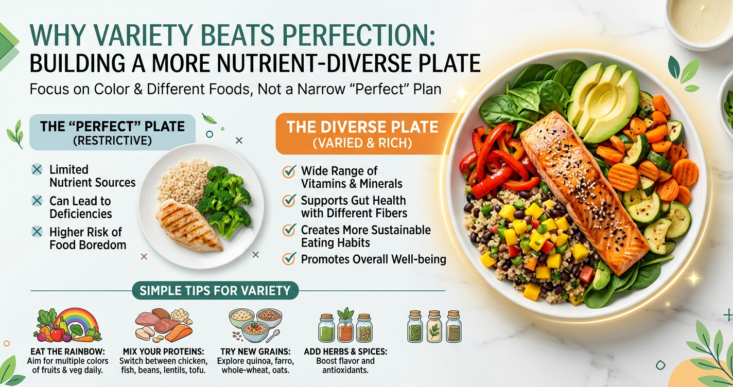 Why Variety Beats Perfection: Building a More Nutrient-Diverse Plate illustration