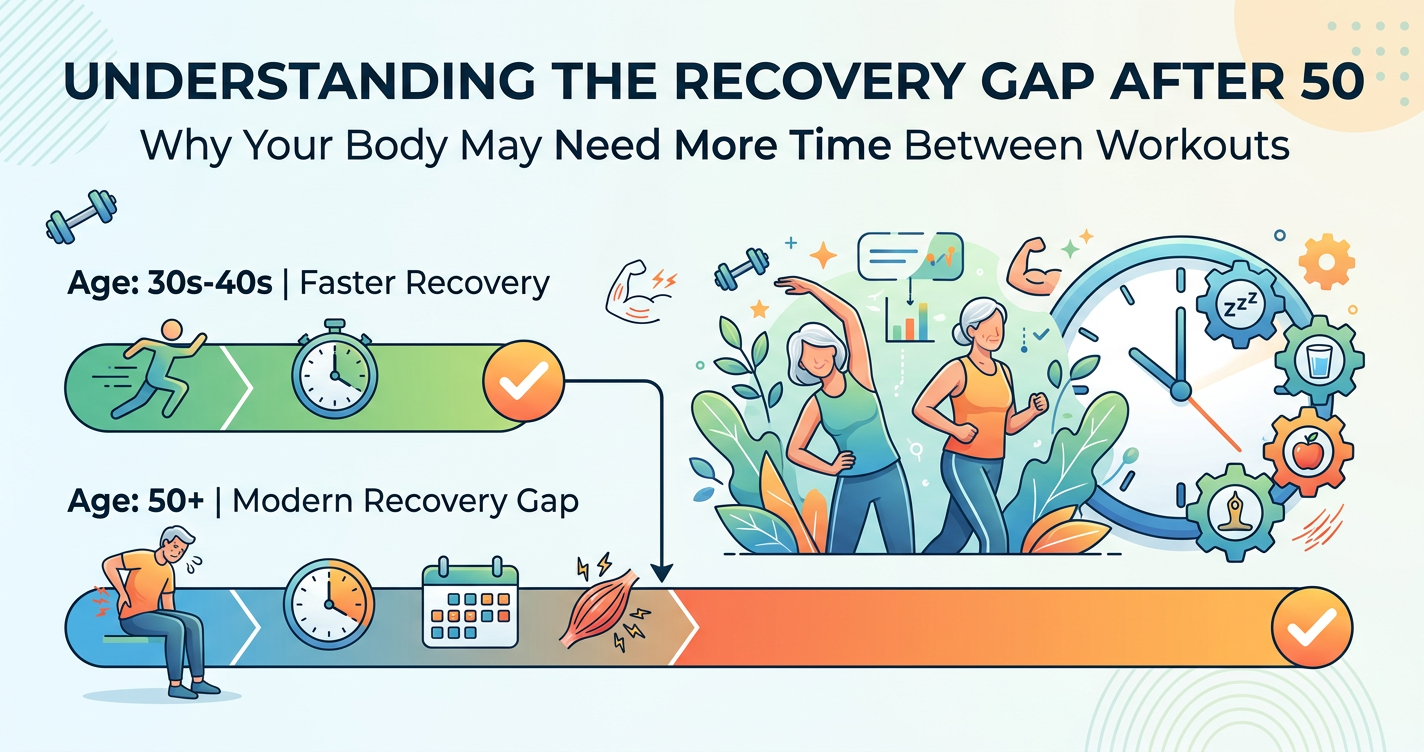 The Recovery Gap After 50: Why Your Body May Need More Time Between Workouts illustration