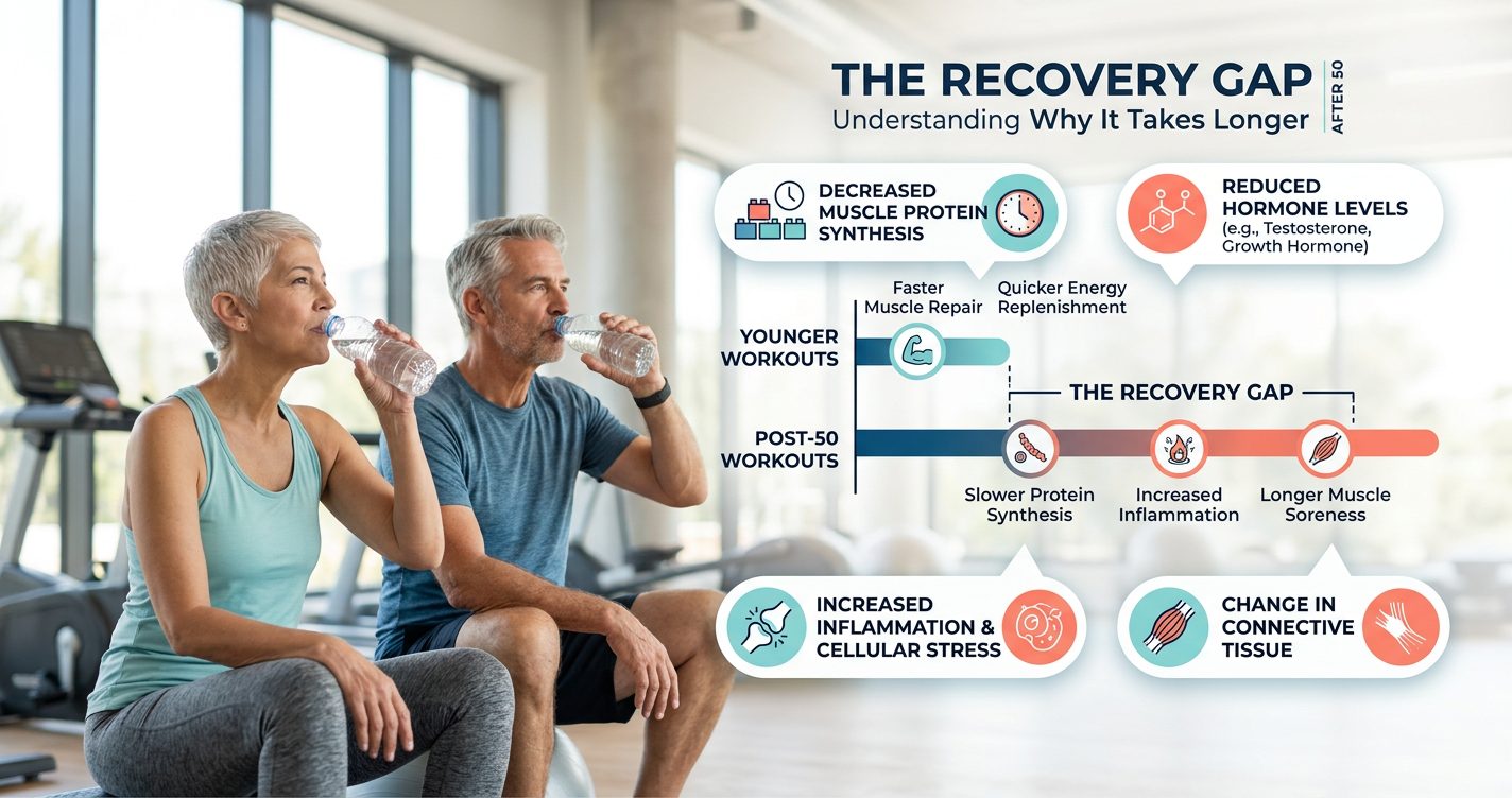 The Recovery Gap After 50: Why Your Body May Need More Time Between Workouts illustration